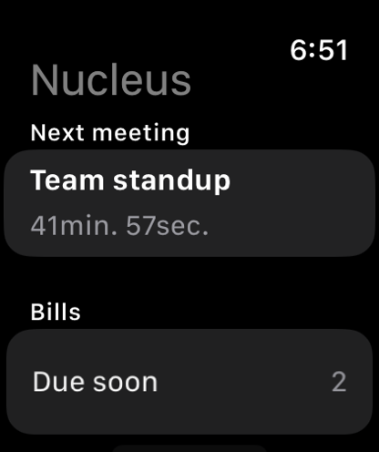 Nucleus on Apple Watch